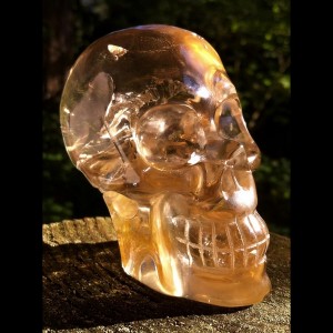 Citrine Carved Crystal Skull