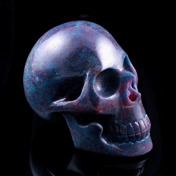 Ruby Kyanite Carved Crystal Skull