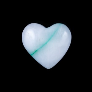 Ajoite Carved Gemstone Crystal Heart