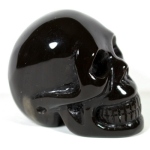 Polish Black Flint Crystal Skull