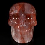 Red Hematoid Fire Quartz ~ Harlequin Quartz Crystal Skull